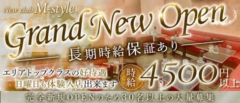 New club M-style(エムスタイル)【公式体入・求人情報】(溝の口キャバクラ)の求人・体験入店情報
