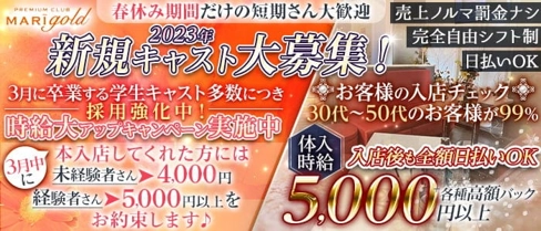 MARI GOLD(マリーゴールド)【公式求人・体入情報】(八王子キャバクラ)の求人・体験入店情報