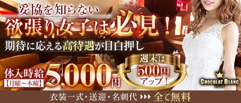 CHOCOLAT BLANC(ショコラブラン)【公式求人・体入情報】(東武宇都宮キャバクラ)の求人・体験入店情報