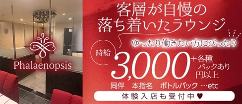 Phalaenopsis(ファレノプシス)【公式求人・体入情報】(松山ラウンジ)の求人・体験入店情報