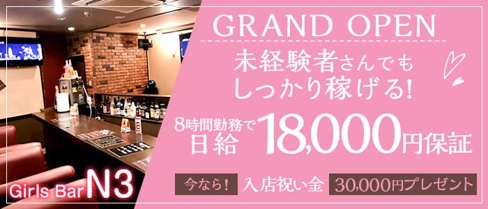 Girls Bar N3(エヌスリー)【公式求人・体入情報】(小山ガールズバー)の求人・体験入店情報