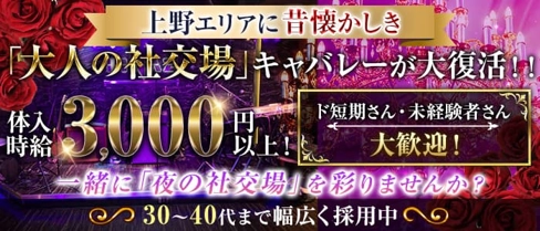 キャバレーPINAZ(ピナーズ)【公式求人・体入情報】(上野熟女キャバクラ)の求人・体験入店情報