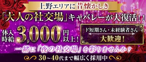 キャバレーPINAZ(ピナーズ)【公式求人・体入情報】(上野熟女キャバクラ)の求人・体験入店情報