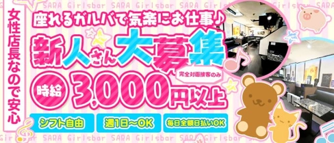 Girlsbar SARA(サラ)【公式求人・体入情報】(歌舞伎町ガールズバー)の求人・体験入店情報