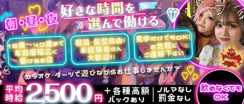 【朝・昼・夜】メープル【公式求人・体入情報】(池袋スナック)の求人・体験入店情報