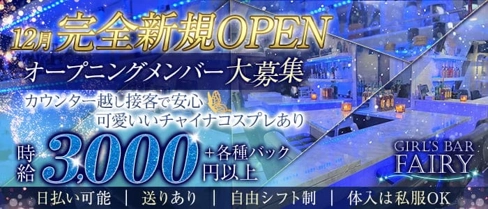 Girl’s Bar Fairy(フェアリ)【公式求人・体入情報】(上野ガールズバー)の求人・体験入店情報