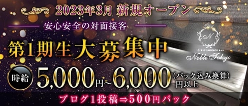 NOBLE TOKYO(ノーブルトーキョー)【公式求人・体入情報】(新宿ガールズバー)の求人・体験入店情報