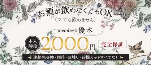 メンバーズ優木(ゆうき)【公式求人・体入情報】(錦スナック)の求人・体験入店情報