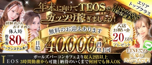club TEOS(クラブテオス)【公式体入・求人情報】(千葉キャバクラ)の求人・体験入店情報