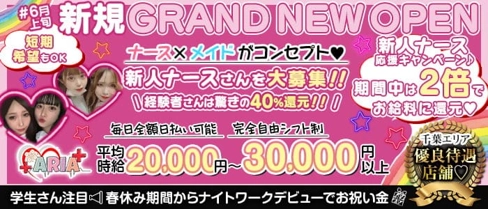 コンセプトCafe&Bar ARIA(アリア)【公式求人・体入情報】(千葉ガールズバー)の求人・体験入店情報